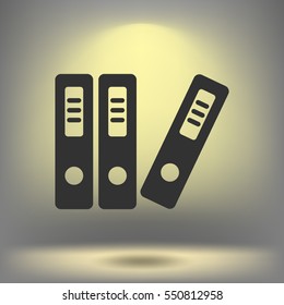 large folders with documents, web icon. vector design