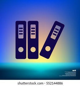 large folders with documents, web icon. vector design