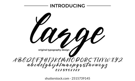 Large Font Stylish brush painted an uppercase vector letters, alphabet, typeface