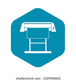 Large format inkjet printer icon in simple style isolated on white background