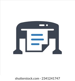 Large Format Printer Icon on white background