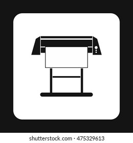 Large Format Printer Icon In Simple Style On A White Background