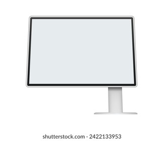 Large format urban banner for advertising media, street advertising light display mockup. Blank billboard, outdoor advertising banner for poster advertising design.