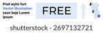 Large FREE text, upward arrow, and document with checkmark. Ideal for advertising, promotions, signups, calls-to-action, offers, marketing campaigns, business websites, and app features. Landing page
