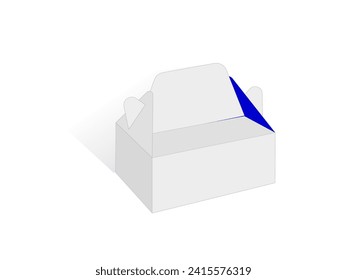 Large Gable Box, Gift Box Template, Editable Vector File.