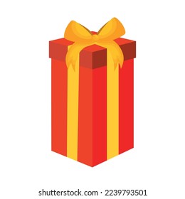 large gift box on white background