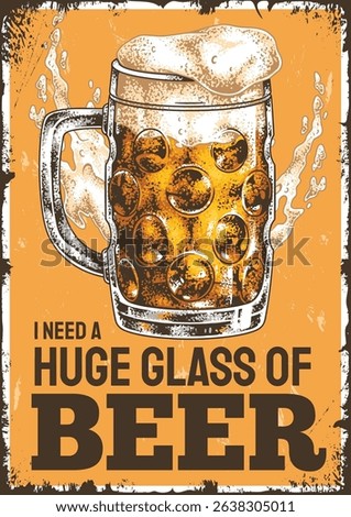 A large glass of beer filled to the brim with golden liquid and a thick layer of froth sits on a vibrant orange background. The refreshing drink looks inviting and perfect for a celebration.
