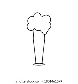 large glass of beer icon over white background, line style, vector illustration