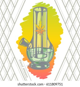 Large Glass Bong Color Back