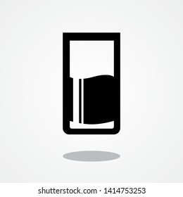 Large Glass Icon with Gray Shadow