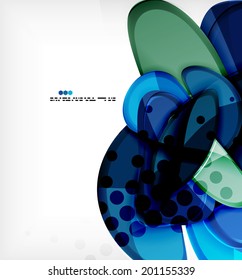 Large glossy round shapes abstract vector background