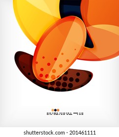 Large glossy round shapes abstract vector background