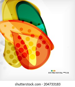 Large glossy round shapes abstract vector background