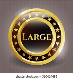 Large gold badge