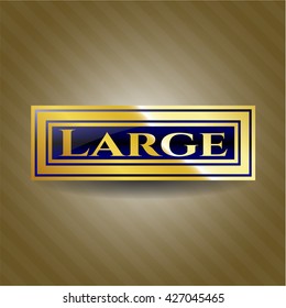 Large gold shiny badge