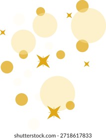 Grandes burbujas de oro bokeh y Formas brillantes