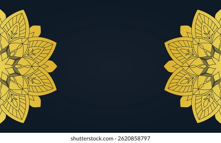 Große goldene Mandala-Kunstwerke auf tiefschwarz strukturiertem Luxus-Hintergrund.