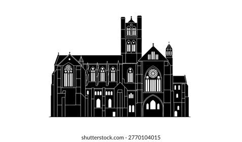 Large Gothic Style Church Building Architecture