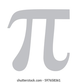 Large gray Pi vector icon