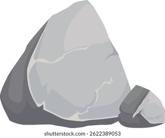 Large gray rocks forming a natural wall, offering a rugged backdrop with textures that convey strength and stability for various design projects