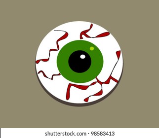 large green bloodshot eyeball