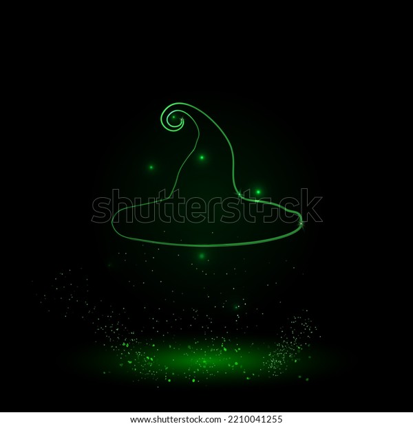 Large Green Outline Witch Hat Symbol Stock Vector Royalty Free large-green-outline-witch-hat-symbol-stock-vector-royalty-free