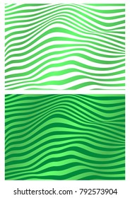 large green wave stripes Background