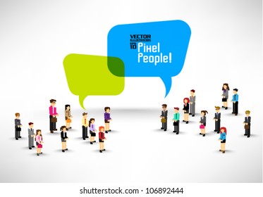 A Large Group Of Business People Gather Together Vector Icon Design