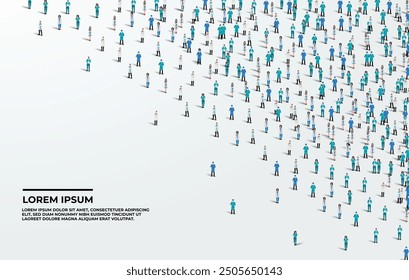 A large group of doctors on white background. Doctor people crowd seamless background. Doctors day concept. Vector illustration