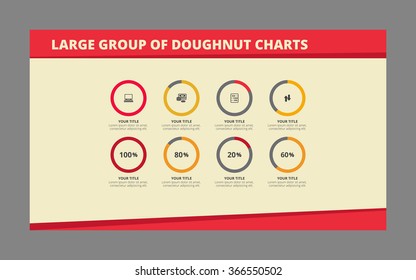 Large Group of Doughnut Charts