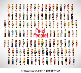 A Large Group Of People Gather Together Vector Icon Design