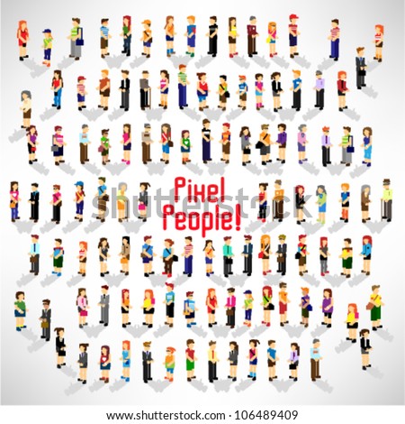 a large group of people gather together vector icon design