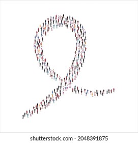 Große Gruppe von Leuten illustriert Wohnung. das Symbol auf weißem Hintergrund zu bilden. Vektorgrafik, Gruppe, Leute Set