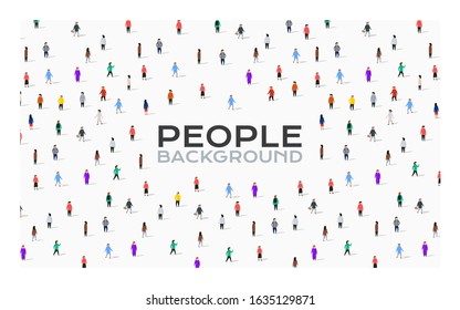 Large group of people on white background. People communication concept. Vector illustration