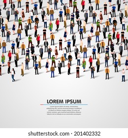 A large group of people. vector background