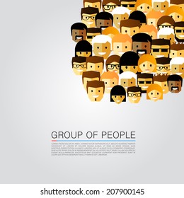 A large group of people. Vector illustration