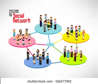 a large group of pixel people with different category vector icon design