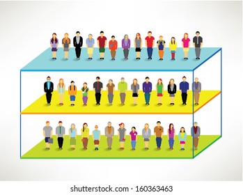 a large group of social networking people vector icon design