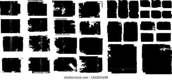 Large Grunge post Stamps Collection, rectangles
. Banners, Insignias , Logos, Icons, Labels and Badges Set . vector distress textures.blank shapes.