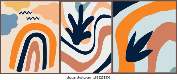 Large hand drawn set of various shapes and doodle objects. Abstract modern modern trendy vector illustration. All elements are isolated 