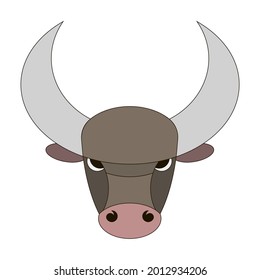 Large head of a bull or bison. Maybe for a logo