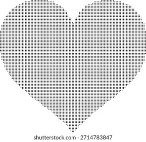 Una Grande forma de corazón formada de muchos puntos Pequeños