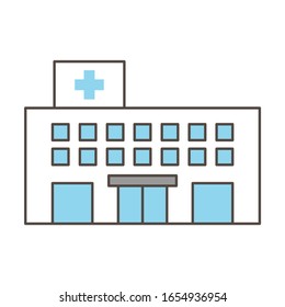 Large Hospital With Automatic Doors And Windows