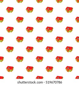 Large house with attic pattern. Cartoon illustration of large house with attic vector pattern for web