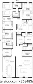 Plan de casa Grande para familia Grande
