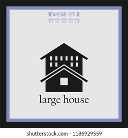 large house  vector icon