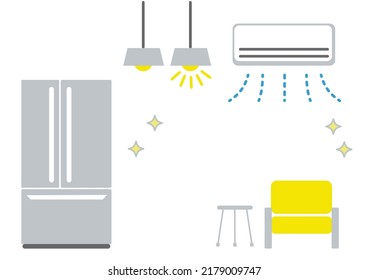 Large household appliances, power saving measures