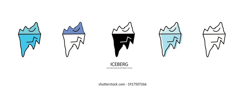 large iceberg vector type icon