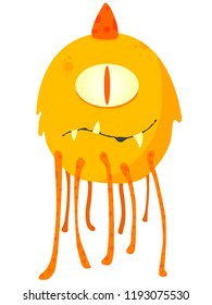 Large illustration of a colorful monster