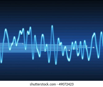 imagen de gran tamaño de un sonido sine electrónico o una onda de audio